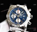 Swiss Grade Replica Breitling Super Avenger II 7750 Watch Stainless Steel Blue Face_th.jpg